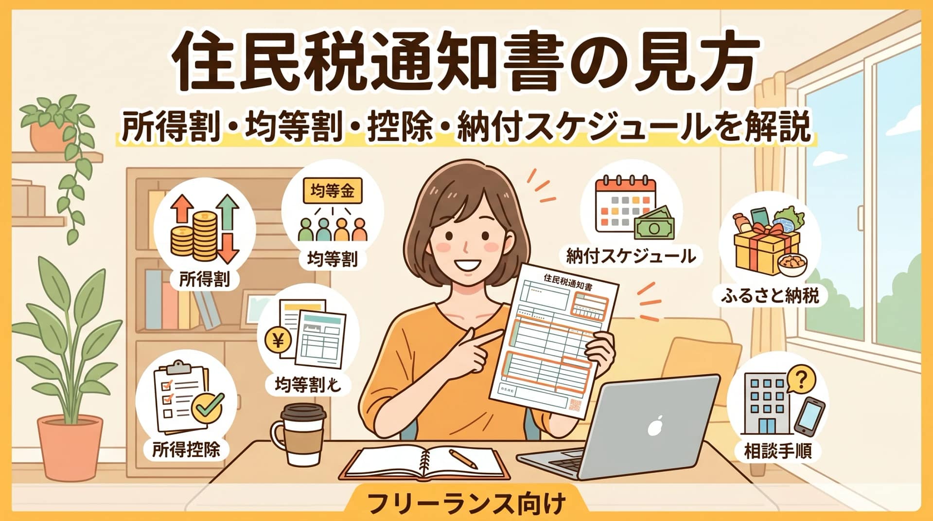 住民税通知書の見方｜所得割・均等割・納付スケジュールをフリーランス向けに解説