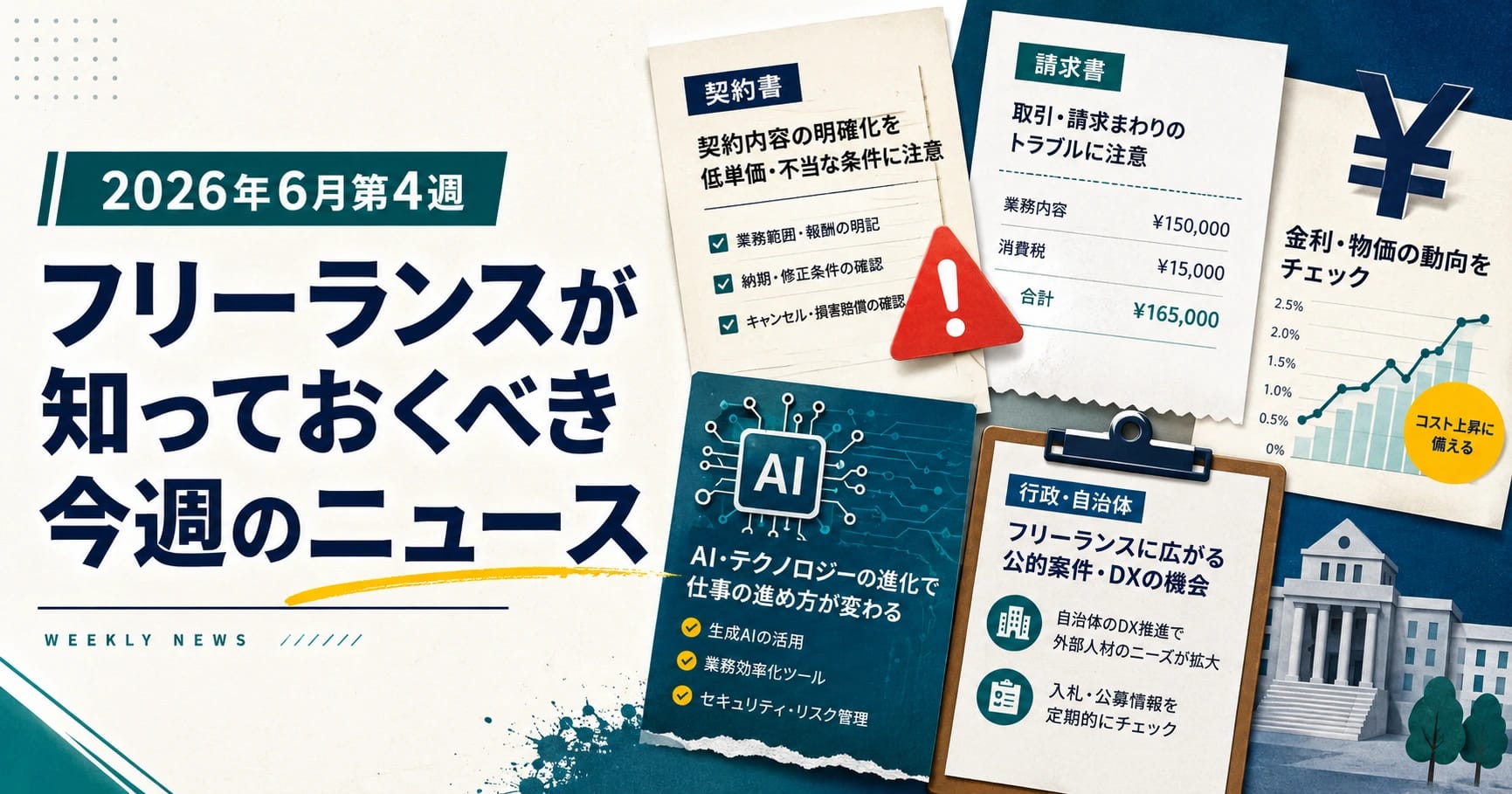 【2026年6月第4週】フリーランスが知っておくべき今週のニュース