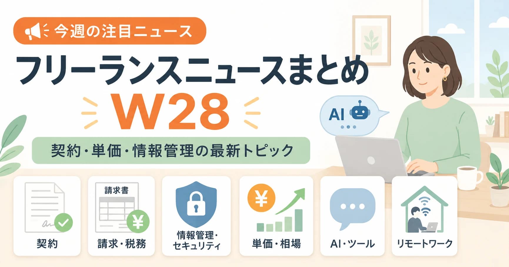 【2026年7月第2週】フリーランスが知っておくべき今週のニュース