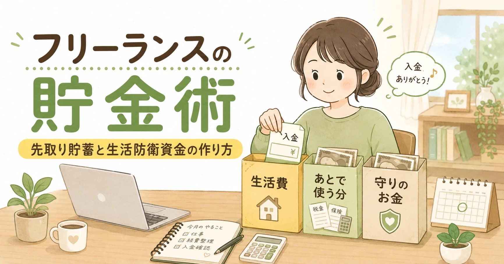 フリーランスの貯金術｜先取り貯蓄と生活防衛資金の作り方