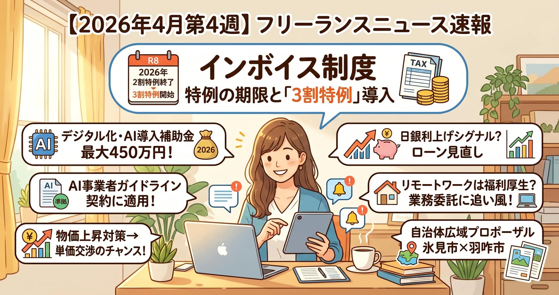 【2026年4月第4週】フリーランスが知っておくべき今週のニュース