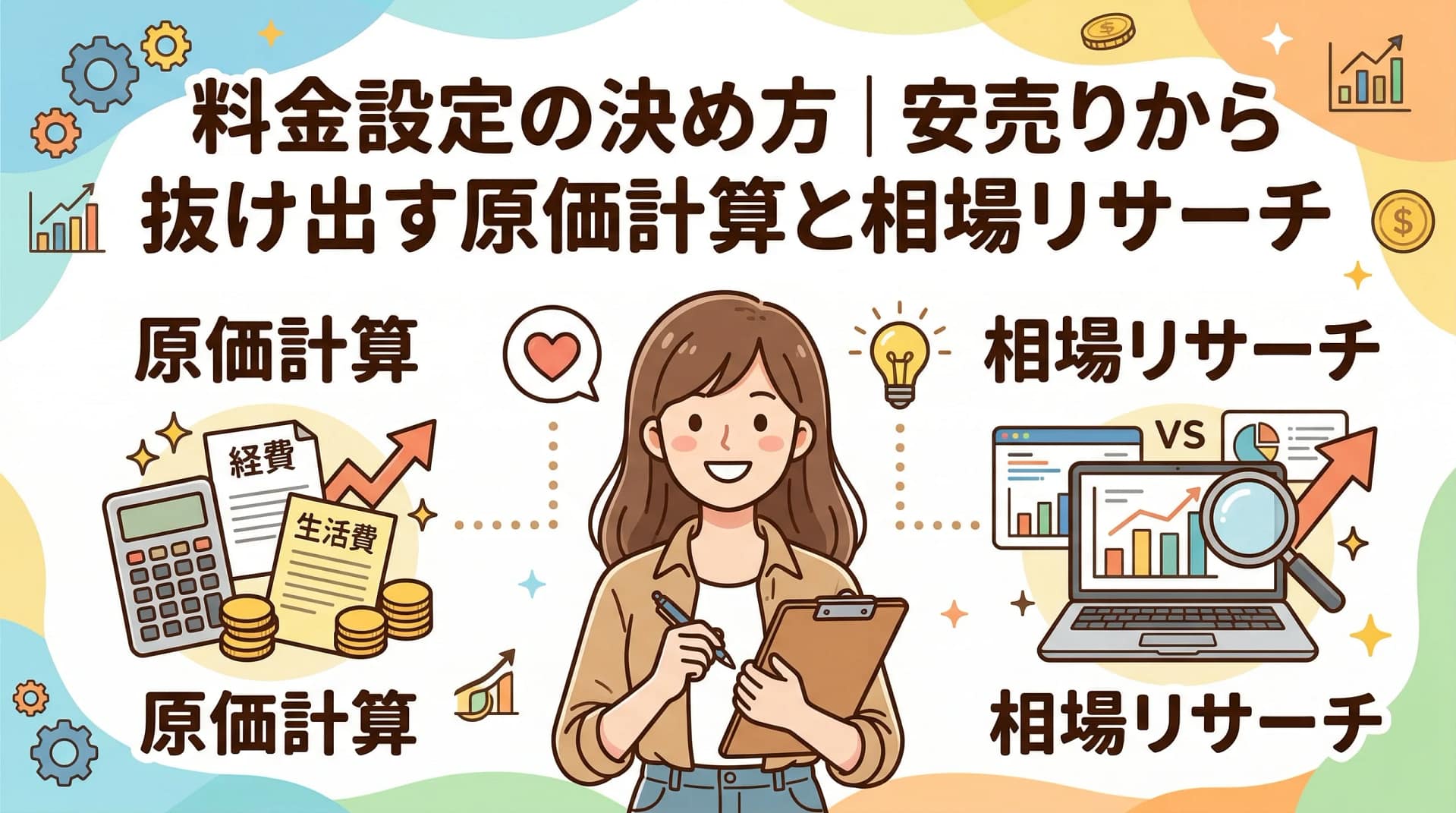 料金設定の決め方｜安売りから抜け出す原価計算と相場リサーチ