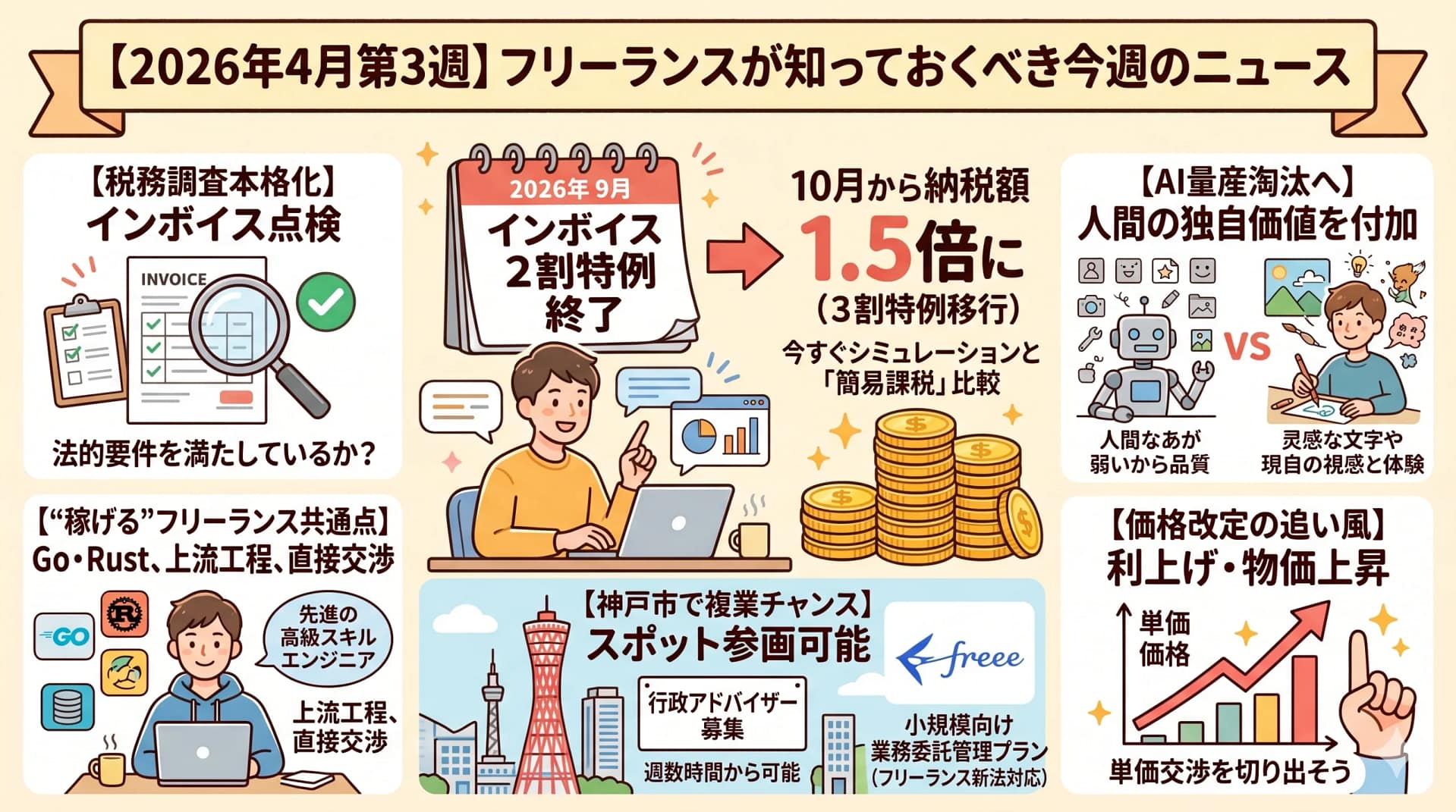 【2026年4月第3週】フリーランスが知っておくべき今週のニュース