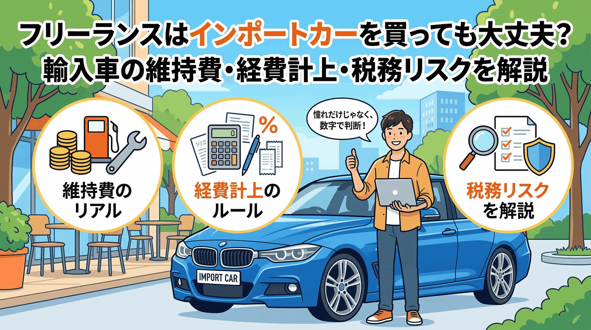 フリーランスはインポートカーを買っても大丈夫？輸入車の維持費・経費計上・税務リスクを解説