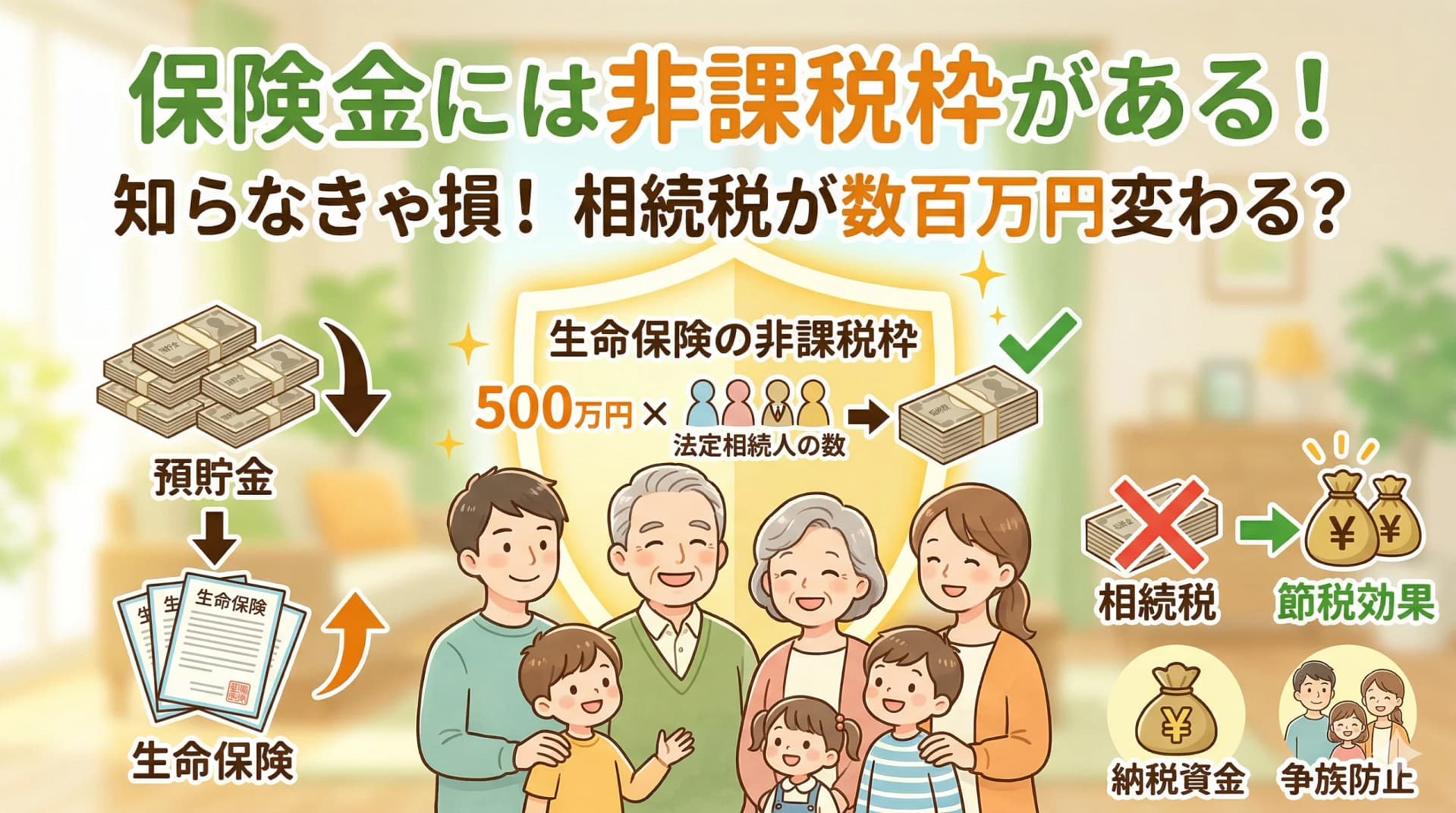 生命保険で相続税を減らす方法｜終身保険・一時払いの活用術