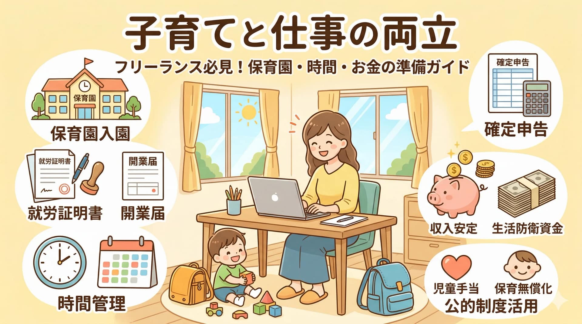 子育てと仕事の両立｜保育園の就労証明・時間管理・収入の波への備え