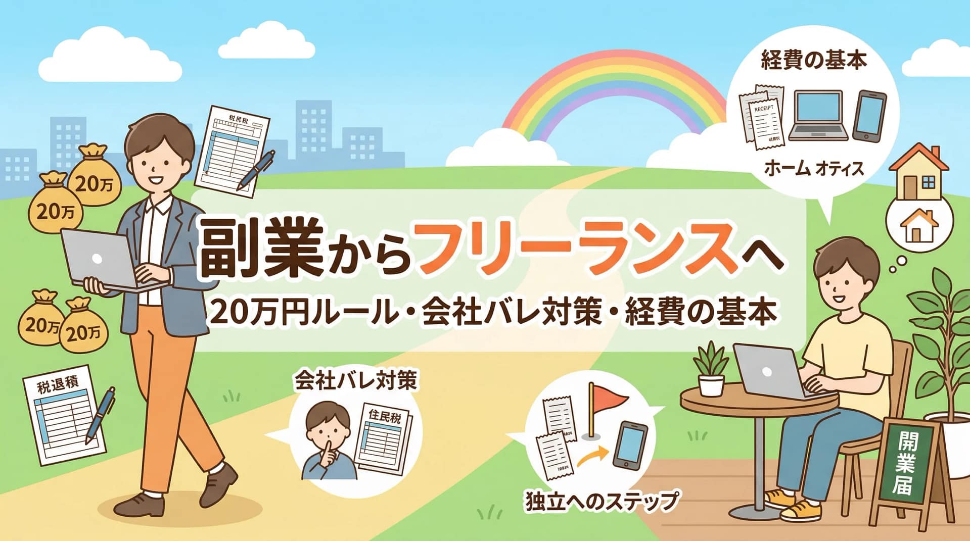 副業からフリーランスへ｜20万円ルール・会社バレ対策・経費の基本